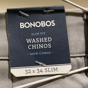 Bonobos Slim Fit Gray Chinos 32 x 34 NWT